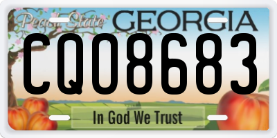 GA license plate CQO8683