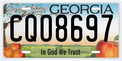 GA license plate CQO8697