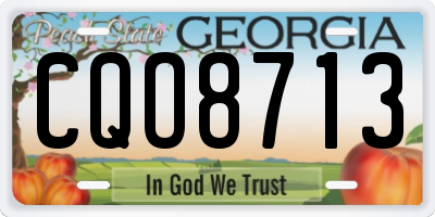 GA license plate CQO8713