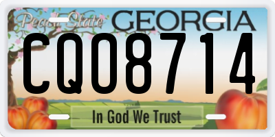 GA license plate CQO8714