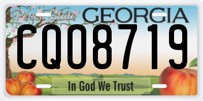 GA license plate CQO8719