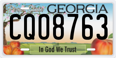 GA license plate CQO8763