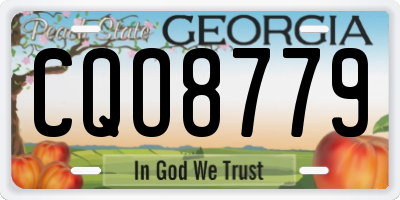 GA license plate CQO8779
