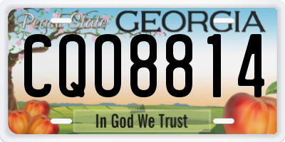 GA license plate CQO8814