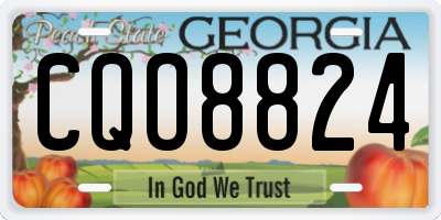 GA license plate CQO8824
