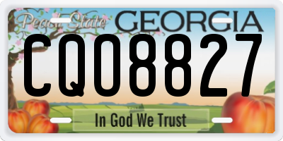 GA license plate CQO8827
