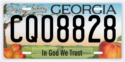 GA license plate CQO8828
