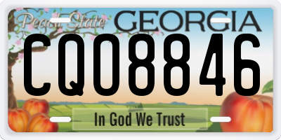 GA license plate CQO8846