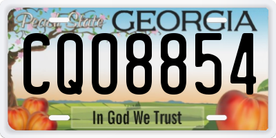 GA license plate CQO8854