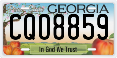 GA license plate CQO8859