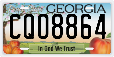 GA license plate CQO8864