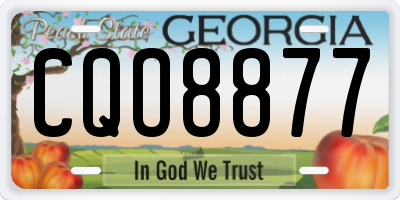 GA license plate CQO8877