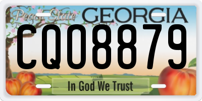 GA license plate CQO8879