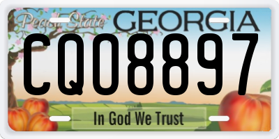 GA license plate CQO8897