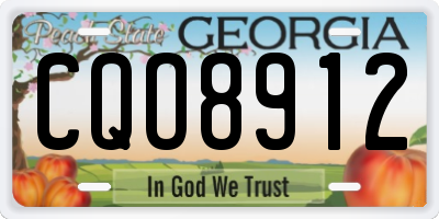 GA license plate CQO8912