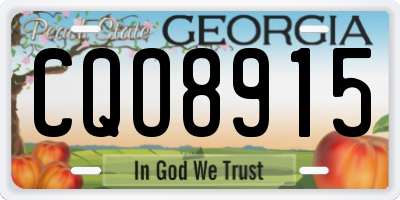 GA license plate CQO8915