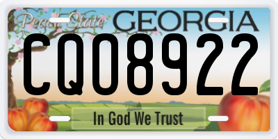 GA license plate CQO8922