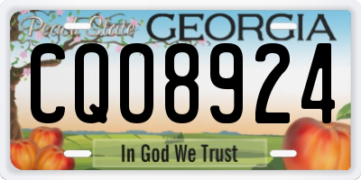 GA license plate CQO8924