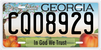 GA license plate CQO8929