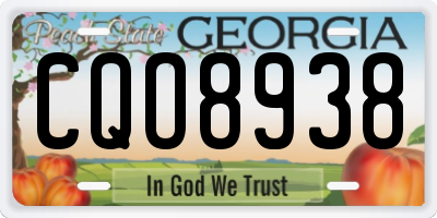 GA license plate CQO8938