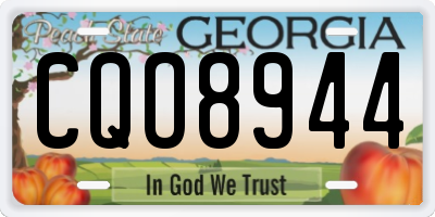 GA license plate CQO8944