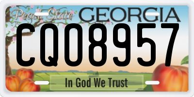GA license plate CQO8957