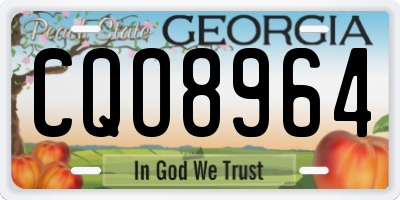 GA license plate CQO8964