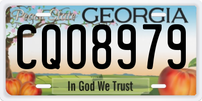 GA license plate CQO8979