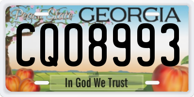 GA license plate CQO8993