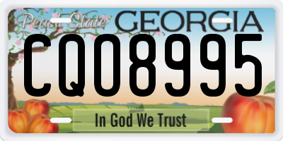 GA license plate CQO8995