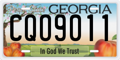 GA license plate CQO9011