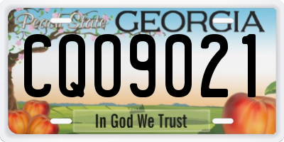 GA license plate CQO9021