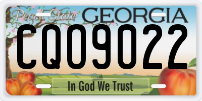 GA license plate CQO9022