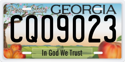 GA license plate CQO9023