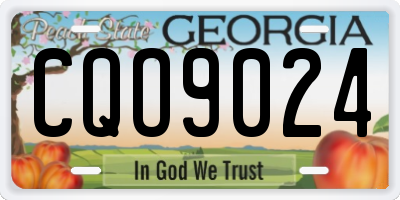 GA license plate CQO9024