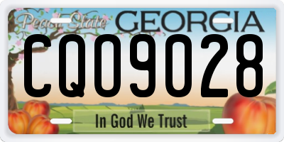 GA license plate CQO9028