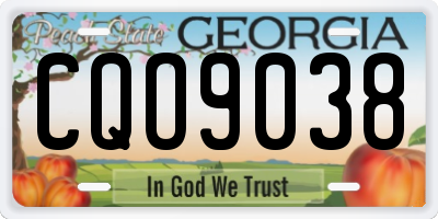 GA license plate CQO9038