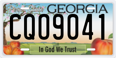 GA license plate CQO9041