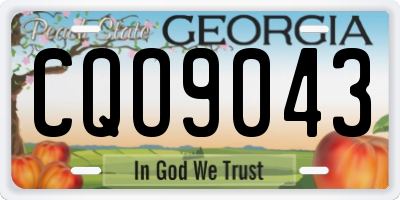GA license plate CQO9043