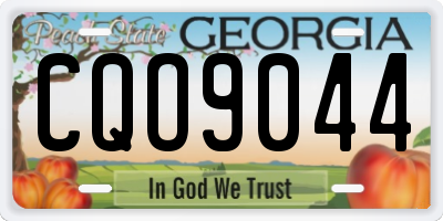 GA license plate CQO9044