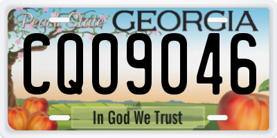 GA license plate CQO9046