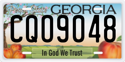 GA license plate CQO9048