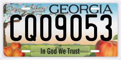 GA license plate CQO9053