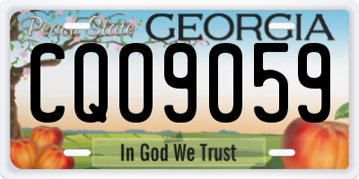 GA license plate CQO9059
