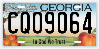 GA license plate CQO9064
