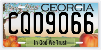 GA license plate CQO9066