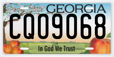 GA license plate CQO9068