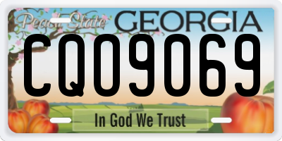 GA license plate CQO9069