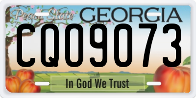 GA license plate CQO9073