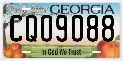 GA license plate CQO9088